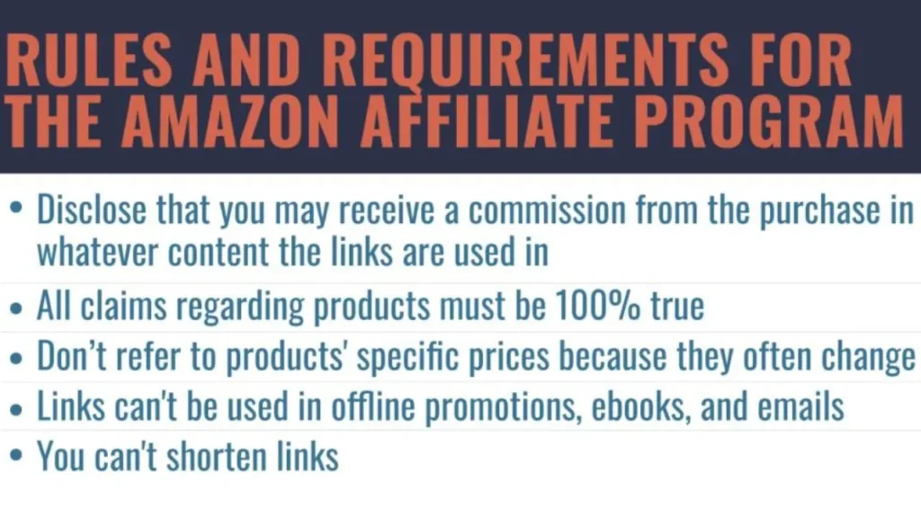 Requirements & Rules for the Amazon Affiliate Program