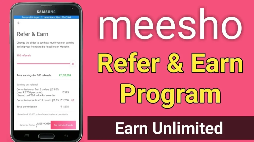 meesho affiliate Program: Meesho Refer and Earn money
